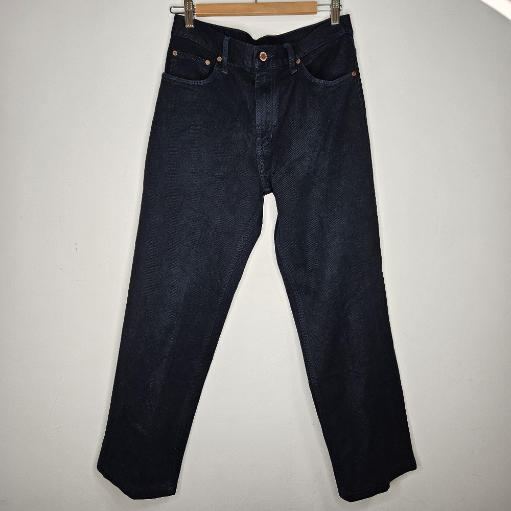 VTG 90s Bulgary Jeans Men's Sz 33 × 28 Navy Blue Cotton Designer Luxury